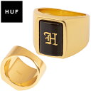 ハフ HUF AC80122 ブラックレター ゴールド リング BLACKLETTER GOLD RING 指輪 ジャムホームメイド アクセサリー ジュエリー スケボー メンズ レディース ブラス 真鍮 15号 17号 19号 21号 ゴールド 国内正規 2022SS 50%OFF セール