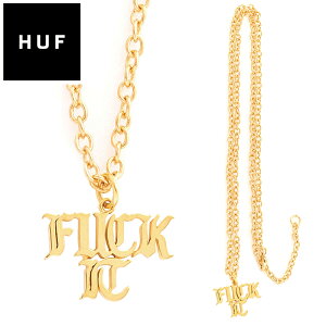 ハフ HUF AC80124 ファック イット ゴールド ネックレス FUCK IT GOLD NECKLACE ジャムホームメイド アズキチェーン アクセサリー ジュエリー スケボー メンズ レディース ブラス 真鍮 ゴールド 国内正規 2022SS 40%OFF セール