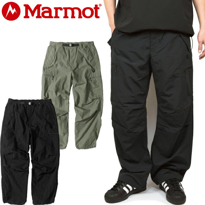 樂天商城 - マーモット Marmot TSAMP071 マーモット パラパンツ Marmot Para Pants パラシュートパンツ イージー ナイロン カーゴパンツ ウェービングベルト ボトムス メンズ レディース 軽量 撥水 防風 耐久 2カラー 国内正規 2026SS