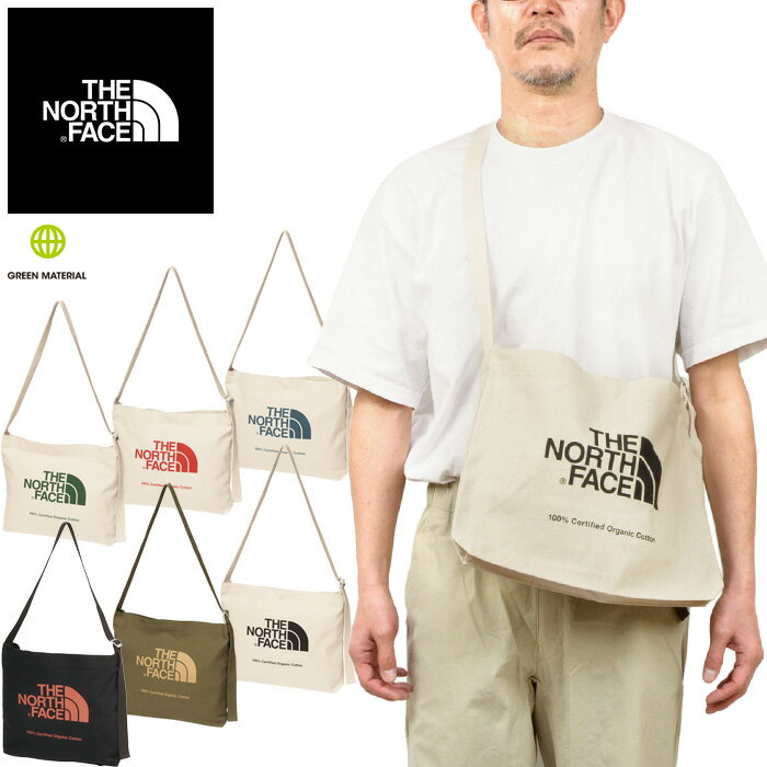 ザ・ノース・フェイス ショルダーバッグ メンズ ザ・ノース・フェイス THE NORTH FACE NM82387 オーガニックコットンミュゼット ORGANIC COTTON MUSETTE サコッシュ ショルダー バッグ エコ アウトドア ピクニック メンズ レディース 肩掛け 鞄 6カラー 国内正規 2024SS