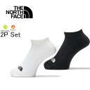ザ・ノース・フェイス THE NORTH FACE NN82311 TNFロゴ2Pショート アンクルソックス TNF LOGO 2P SHORT オーガニックコットン くるぶし丈 2足組 靴下 アウトドア メンズ レディース ユニセックス 抗菌 防臭 下着 無地 KW TNFブラック×TNFホワイト 国内正規 2025SS