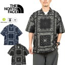 ノースフェイス ザ・ノース・フェイス THE NORTH FACE NR22330 ショートスリーブ アロハ ベント シャツ S/S ALOHA VENT SHIRT バンダナ ペイズリー アウトドア キャンプ トップス メンズ レディース UVカット 総柄 速乾 通気 半袖 2カラー 国内正規 2023SS 30%OFF セール