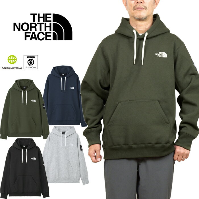 ザ・ノース・フェイス THE NORTH FACE NT62338 スクエアロゴ フーディ SQUARE LOGO HOODIE スウェットパーカー プルオーバー アウトドア メンズ レディース トップス 厚手 裏起毛 速乾 4カラー 国内正規 2023AW 15%OFF セール