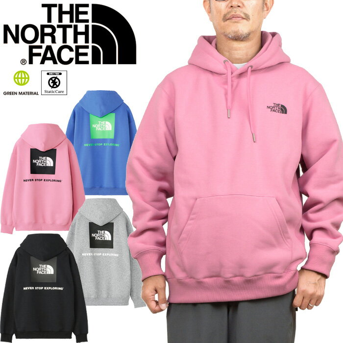 ザ ノース フェイス THE NORTH FACE NT62348 バック スクエアロゴ フーディ BACK SQUARE LOGO HOODIE スウェットパーカー プルオーバー アウトドア メンズ レディース 厚手 裏起毛 速乾 4カラー 国内正規 2023AW 20 OFF セール