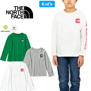 ザ・ノース・フェイス THE NORTH FACE NTJ32254 ロングスリーブ スリーブ グラフィック ティー キッズ Tシャツ L/S SLEEVE GRAPHIC TEE ロンT トップス アウトドア オーガニック ジュニア 男の子 女の子 子供服 長袖 100〜150cm 3カラー 国内正規 2022SS 10%OFF セール