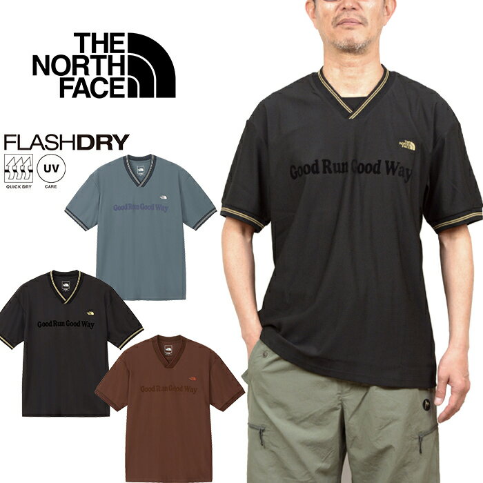 Rakuten - ザ・ノース・フェイス THE NORTH FACE NT12692 ショートスリーブフリーランチームシャツ Vネック Tシャツ S/S FREE RUN TEAM SHIRT ゲームシャツ トレイル ランニング アウトドア トップス メンズ レディース UVカット 吸汗 速乾 半袖 3カラー 国内正規 2026SS 10%OFF セール