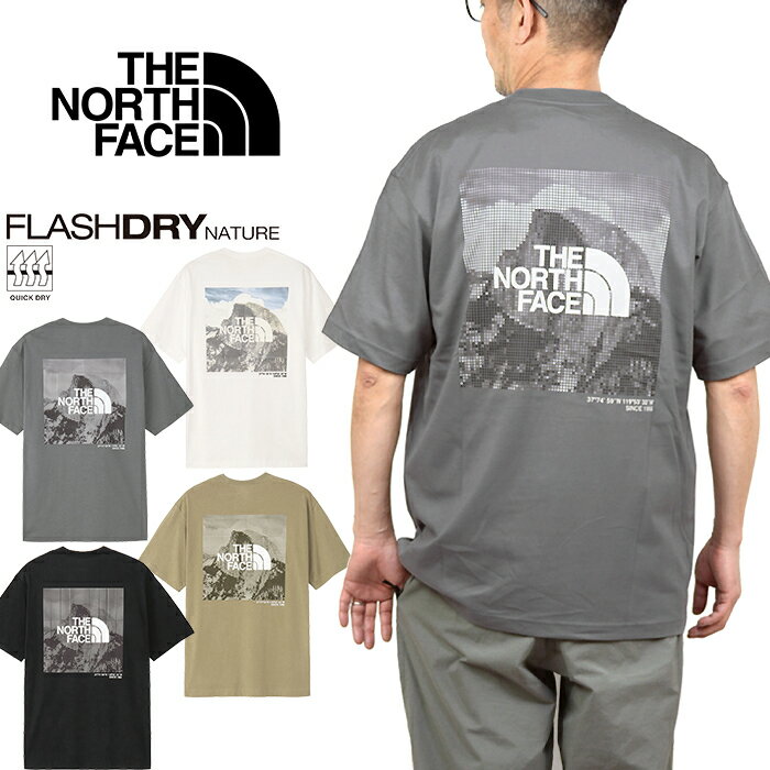 ザ ノース フェイス THE NORTH FACE NT32657 ショートスリーブハーフドームデジタルスクエアロゴティー Tシャツ S/S HALF DOME DIGITAL SQUARE LOGO TEE アウトドア トップス メンズ レディース 中厚手 吸汗 速乾 半袖 4カラー 国内正規 2026SS