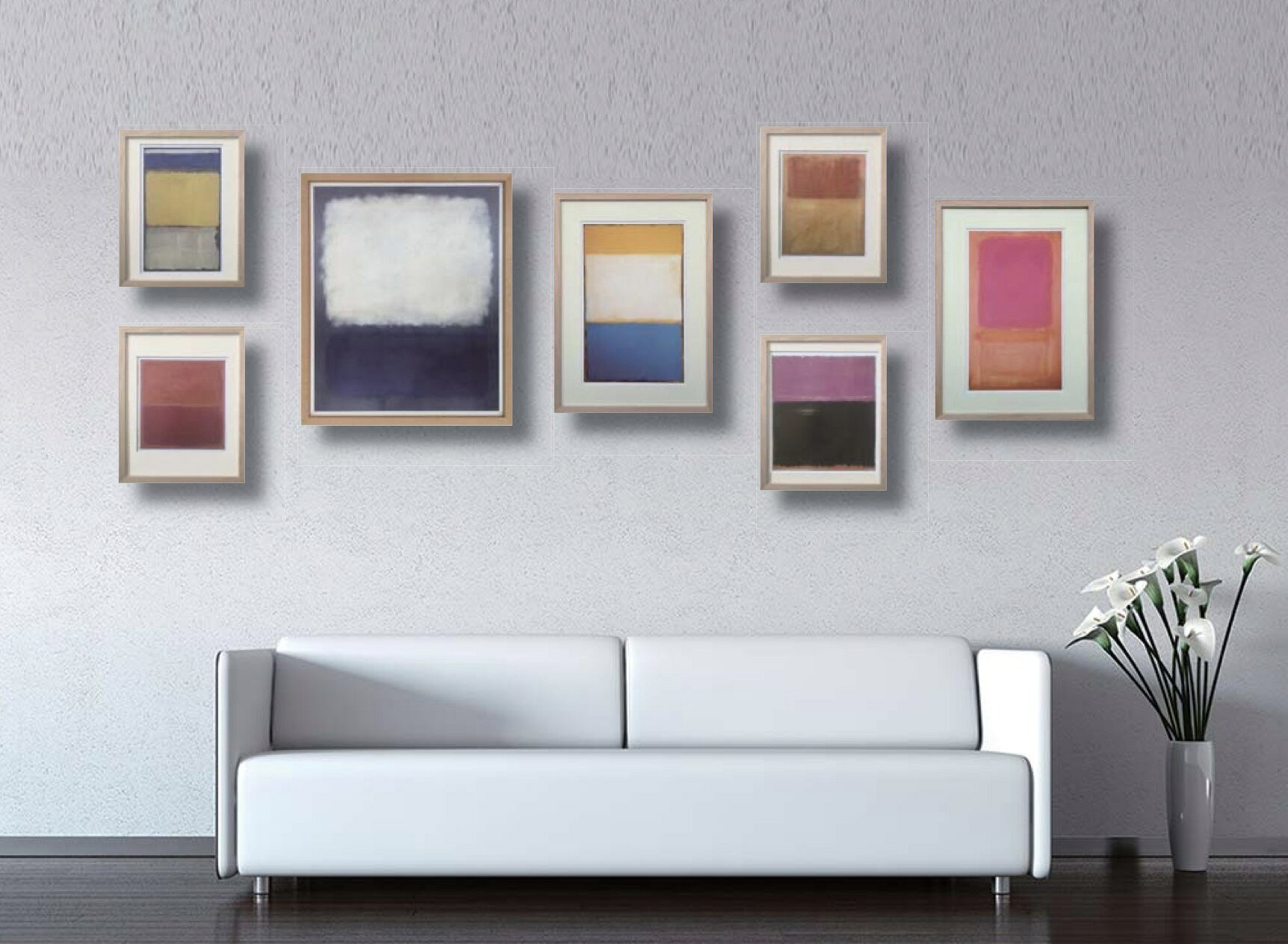 マーク・ロスコ 「Orange and Tan,1954」 額付きポスター [2]