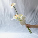 《特別価格20%OFF》モダンなシルエットのホワイトブーケ 造花ブーケ ウェディングブーケ 結婚式ブーケ ブライダルブーケ フォトウェディング 前撮り 後撮り 結婚式 ブーケ 持ち込みブーケ ブートニア スワッグ プレゼント ギフト お祝い 開店祝い