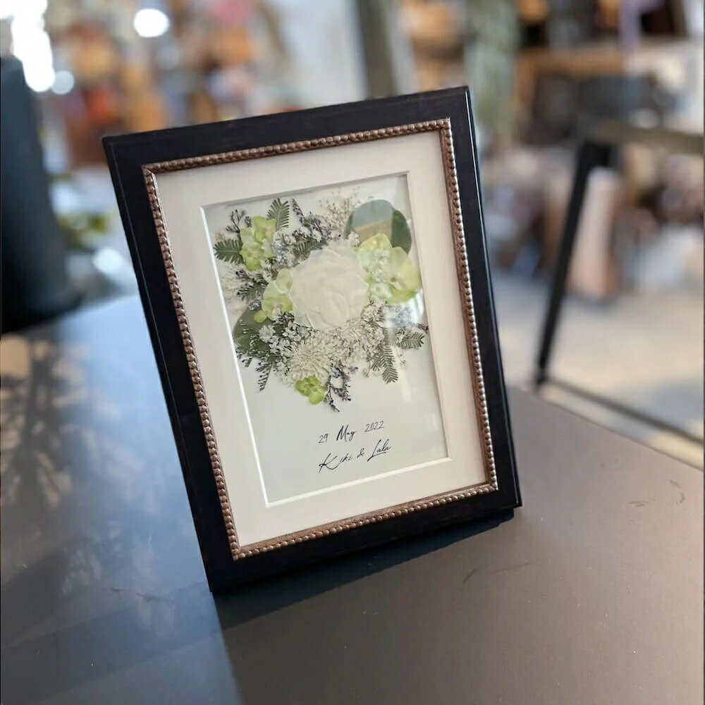 【アフターブーケ ＜Jaka 3set＞】生花ブーケを「押し花＆額装」してお届けします...