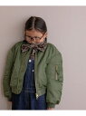 【SALE/20%OFF】MA-1 LOWRYS FARM ローリーズファーム ジャケット・アウター ブルゾン・ジャンパー カーキグリーン ブラック【RBA_E...