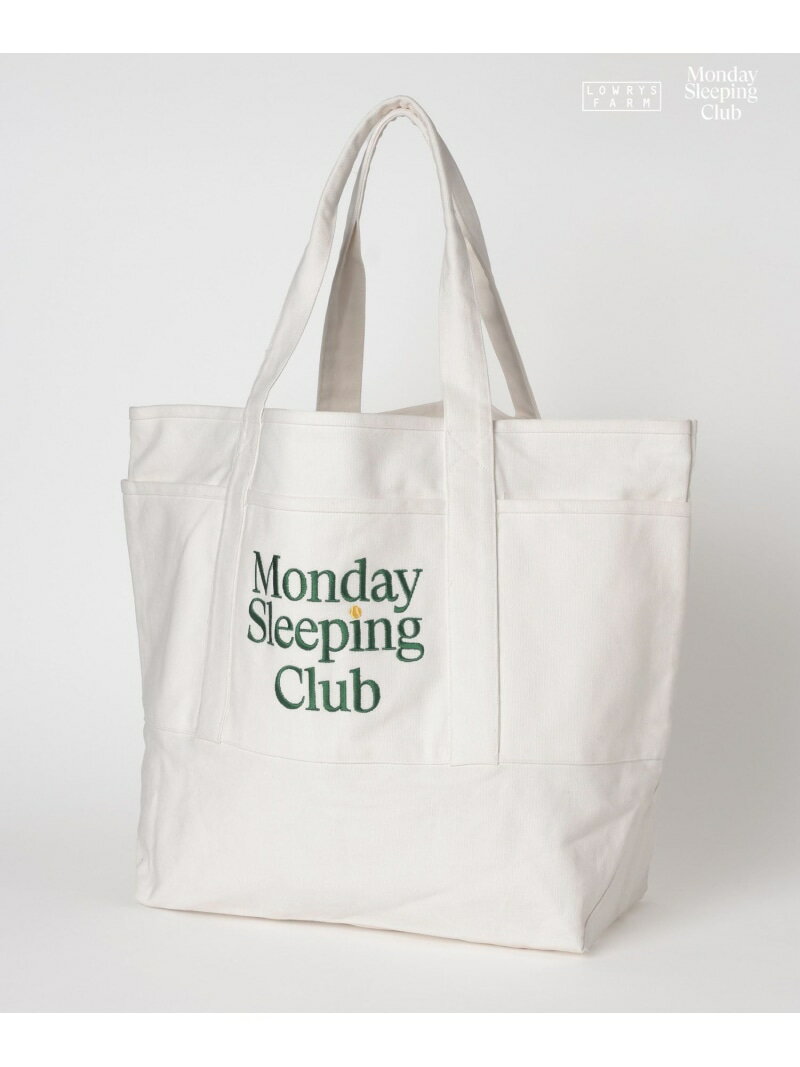 【SALE／5%OFF】Monday Sleeping Club_トートバック LOWRYS FARM ローリーズファーム バッグ トートバッグ ネイビー ホワイト【RBA_E】【送料無料】[Rakuten Fashion]