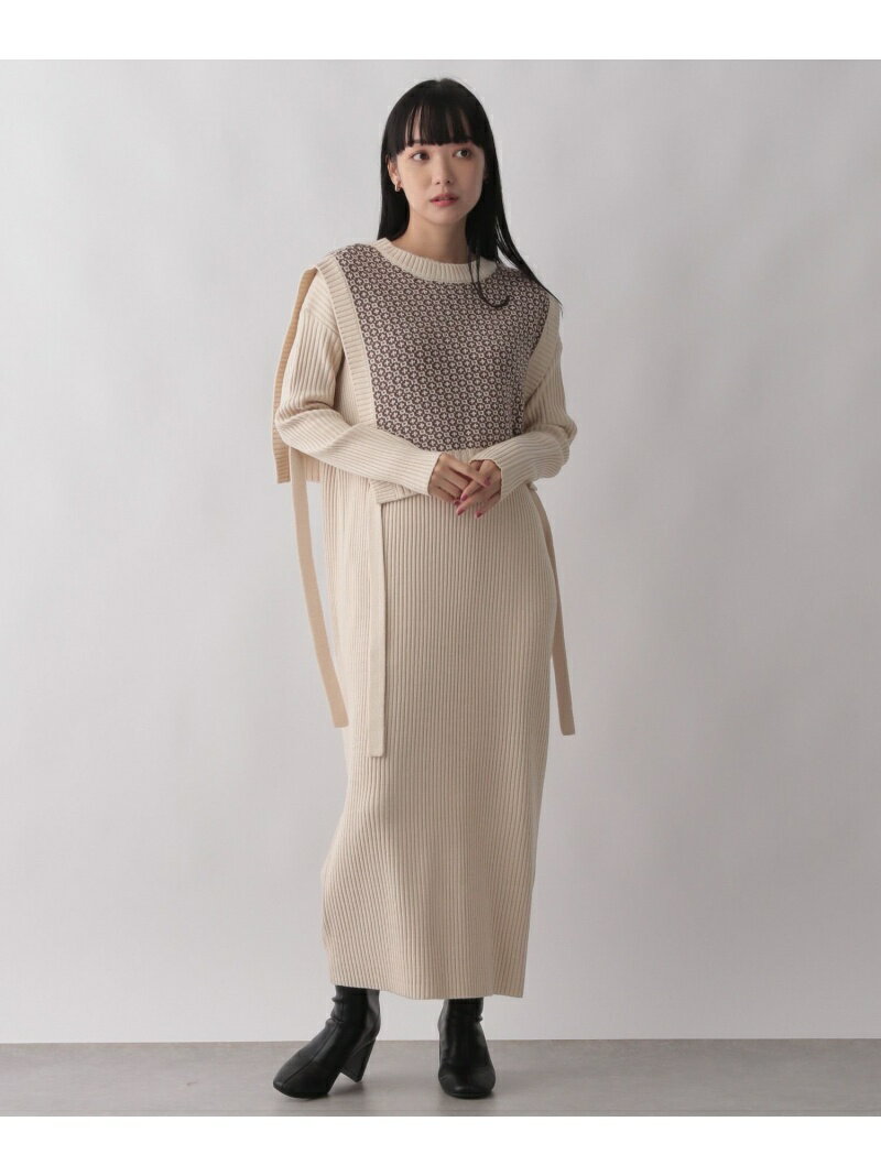 【SALE／50%OFF】(W)ガラニットベスト*2POP LOWRYS FARM ローリーズファーム ワンピース・ドレス ワンピース ホワイト グリーン ブラウン ブラック【RBA_E】【送料無料】[Rakuten Fashion]のサムネイル