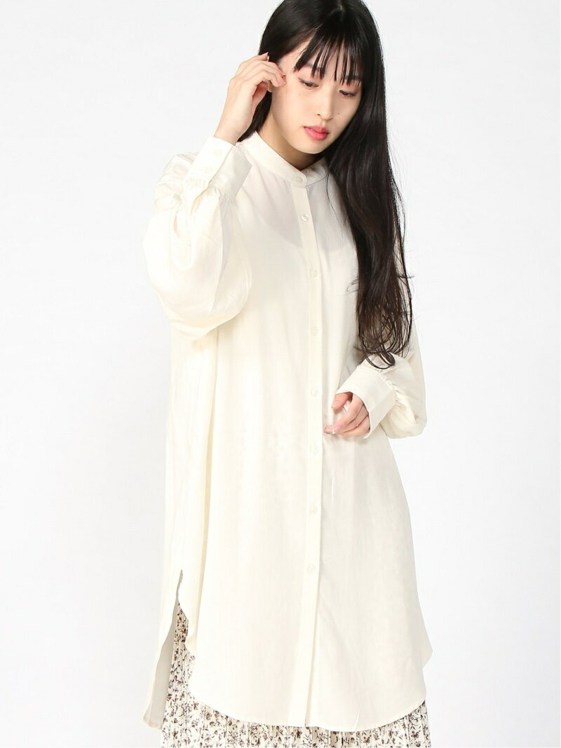 【SALE／35%OFF】バンドカラールーズシャツ LOWRYS FARM ローリーズファーム トップス シャツ・ブラウス ホワイト イエロー レッド グレー ブラック ブルー【RBA_E】[Rakuten Fashion]のサムネイル