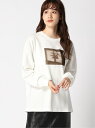 フォトロンT LOWRYS FARM ローリーズファーム カットソー Tシャツ ホワイト グレー[Rakuten Fashion]
