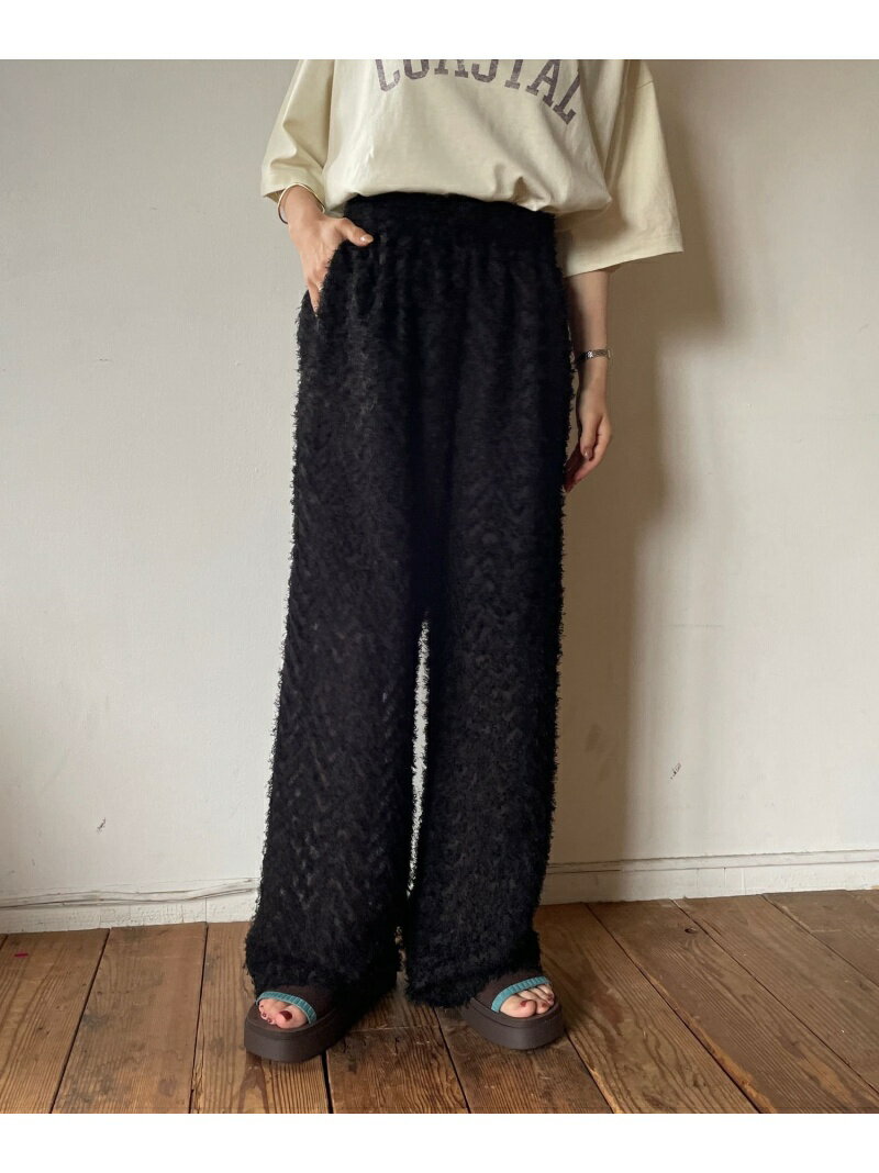 (W)フェザーP LOWRYS FARM ローリーズファーム パンツ その他のパンツ ブラック ホワイト【送料無料】[Rakuten Fashion]のサムネイル