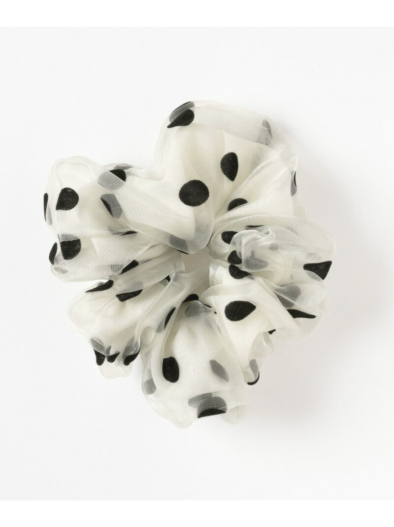 樂天商城 - シアーBIGドットシュシュ LOWRYS FARM ローリーズファーム ヘアアクセサリー ヘアゴム ブラック[Rakuten Fashion]