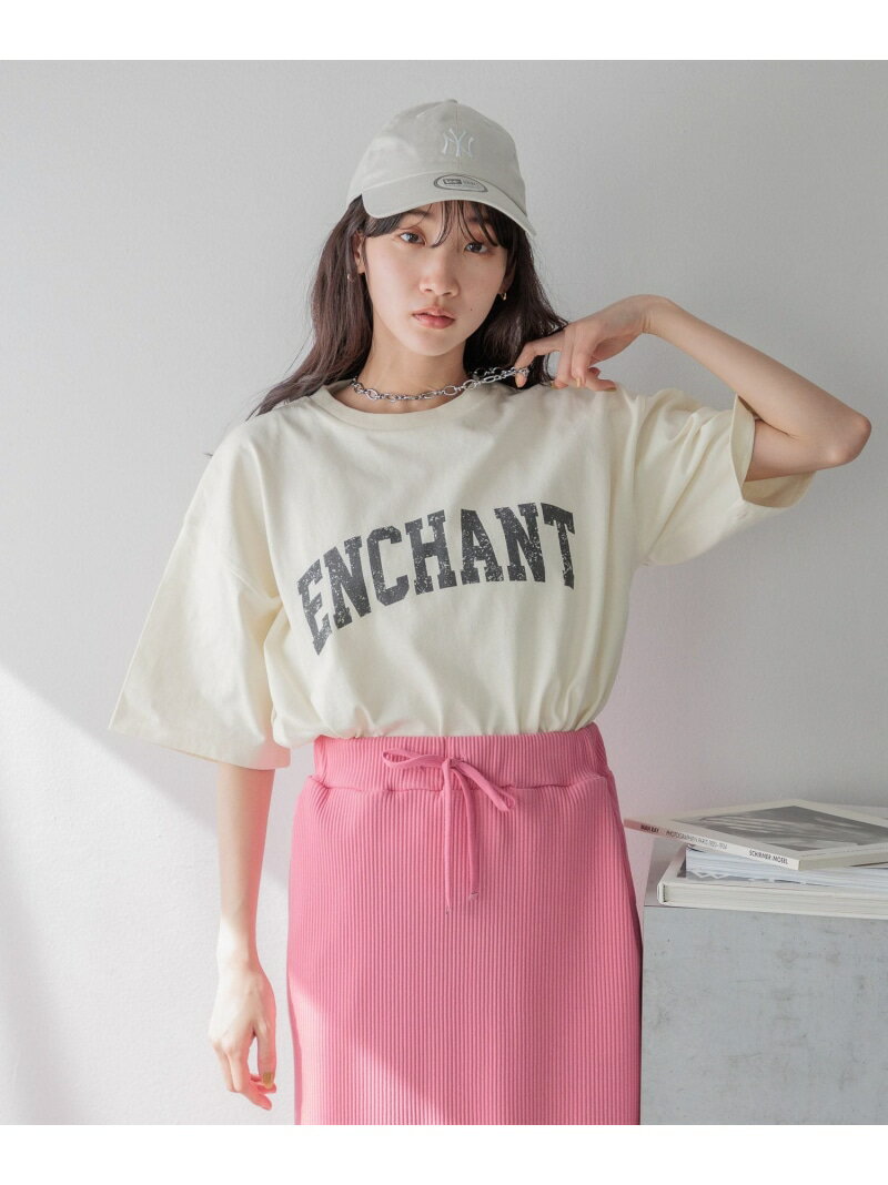 カコウカレッジTSS LOWRYS FARM ローリーズファーム トップス カットソー・Tシャツ ホワイト グレー【先行予約】*[Rakuten Fashion]