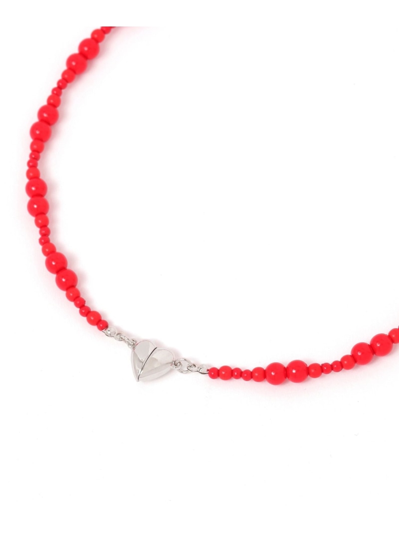 【SALE/50%OFF】カラービーズネックレス LOWRYS FARM ローリーズファーム アクセサリー・腕時計 ネックレス ブルー ブラック レッド【RBA...