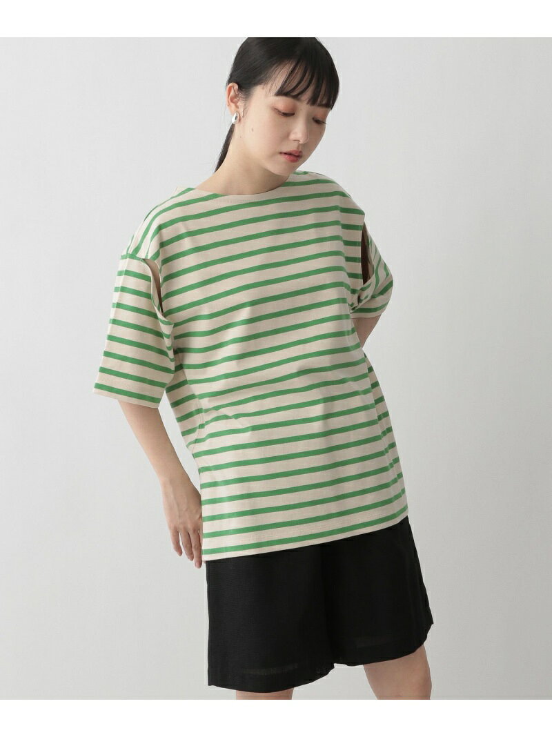 【SALE／45%OFF】(W)ボーダースリット6S LOWRYS FARM ローリーズファーム トップス その他のトップス グリーン ブルー ブラック ピンク【RBA_E】[Rakuten Fashion]のサムネイル