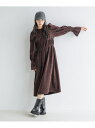 【SALE/50%OFF】2WAYリボンシャーリングワンピース LOWRYS FARM ローリーズファーム ワンピース・ドレス ワンピース ブラウン ブルー ブ...