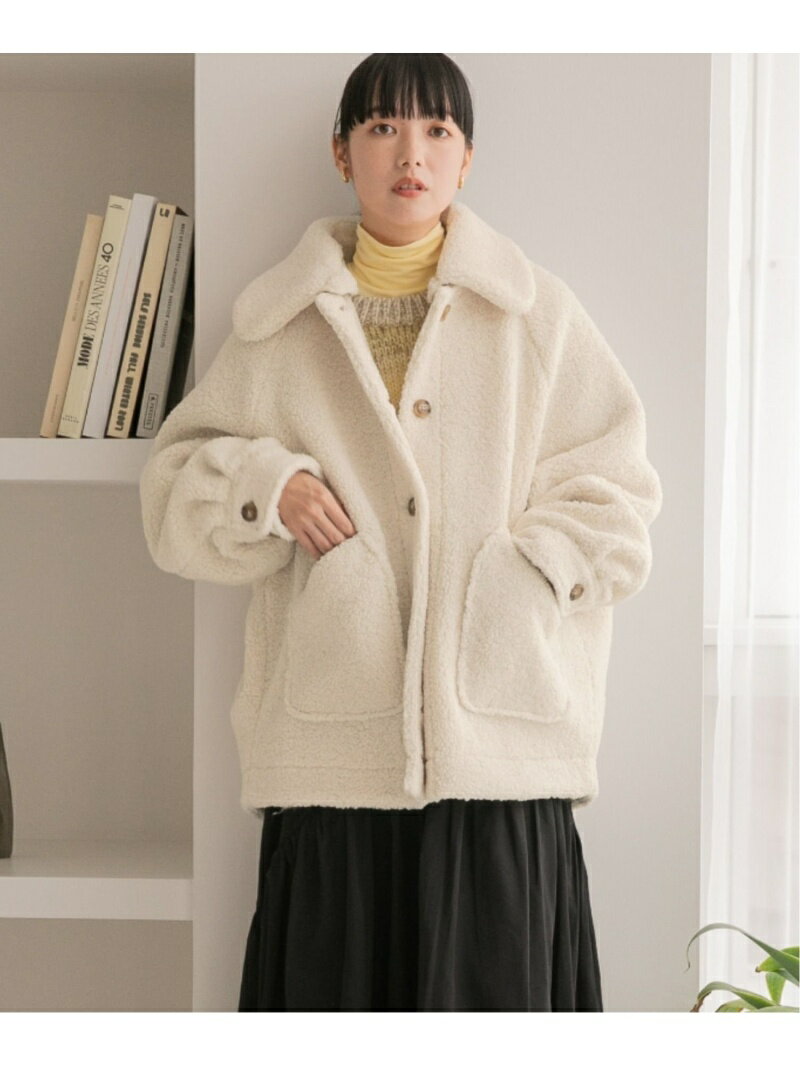 【SALE／60%OFF】エリツキボアブルゾン LOWRYS FARM ローリーズファーム ジャケット・アウター ブルゾン・ジャンパー カーキグリーン ホワイト ブラック ブラウン【RBA_E】[Rakuten Fashion]のサムネイル