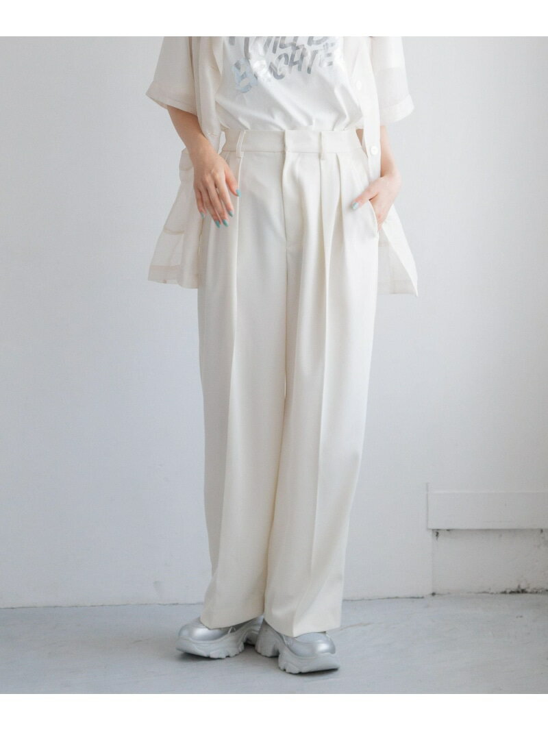 【SALE／50%OFF】ダブルタックワイドパンツ LOWRYS FARM ローリーズファーム パンツ その他のパンツ ブラック ホワイト ブルー【RBA_E】[Rakuten Fashion]のサムネイル