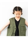 【SALE/30%OFF】mamiミリタリーキッズベスト LOWRYS FARM ローリーズファーム トップス ベスト・ジレ ブラック カーキグリーン ベージュ...