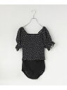 【JUNIOR】シャーリングパフSWIM LOWRYS FARM ローリーズファーム 水着・スイムグッズ 水着 ブラック ピンク グリーン【送料無料】[Raku...