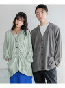 【SALE/50%OFF】【UNISEX】ライトワッフルカーデ LOWRYS FARM ローリーズファーム トップス カーディガン グリーン ブルー グレー ブ...