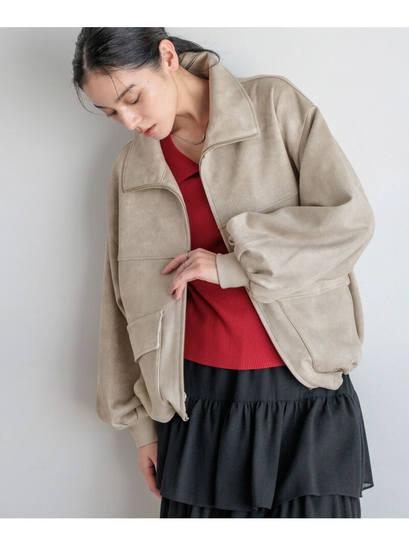 レザーボリュームブルゾン LOWRYS FARM ローリーズファーム ジャケット・アウター ブルゾン・ジャンパ..