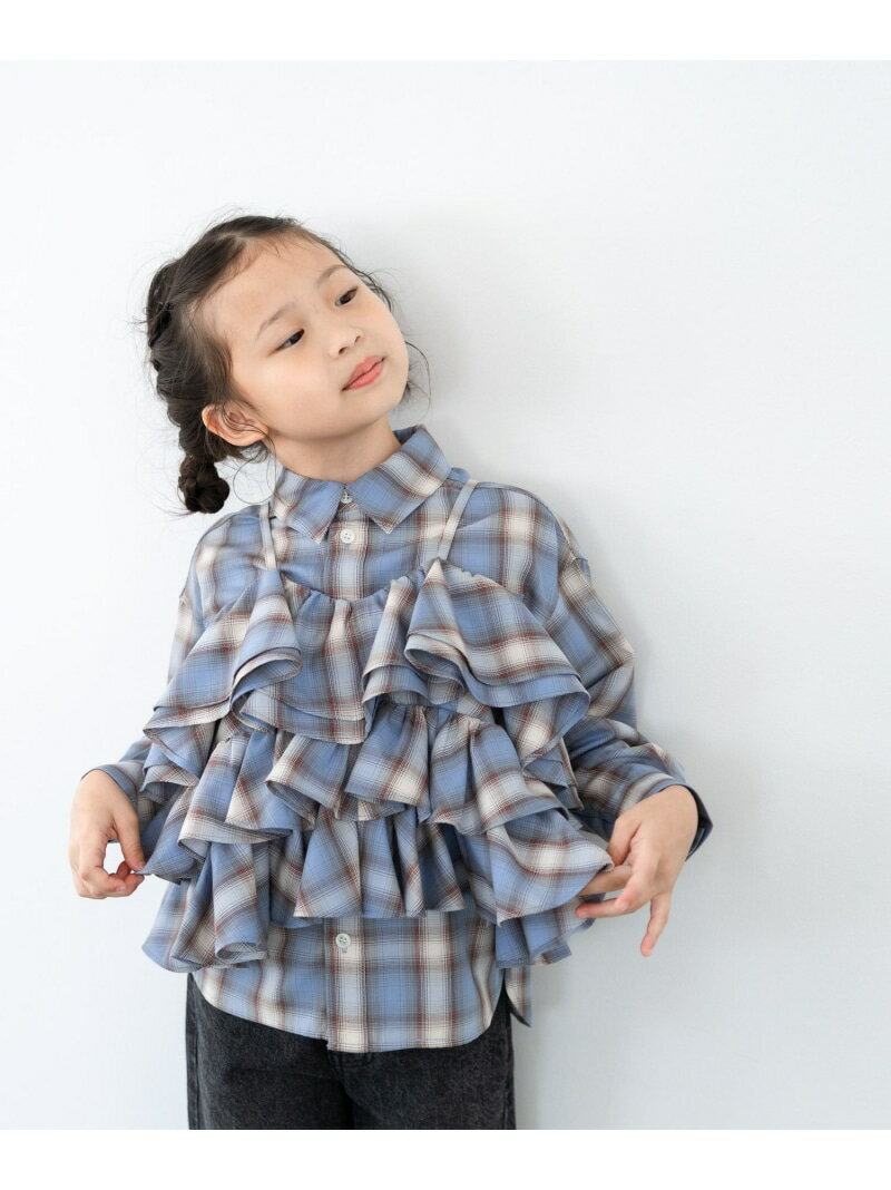 オンブレチェックキャミ LOWRYS FARM ローリーズファーム トップス シャツ・ブラウス ブラック ブラウン ブルー【送料無料】[Rakuten Fashion]のサムネイル