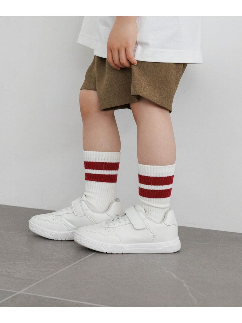 ラインショートソックス LOWRYS FARM ローリーズファーム 靴下・レッグウェア 靴下 ネイビー グリーン ホワイト[Rakuten Fashion]