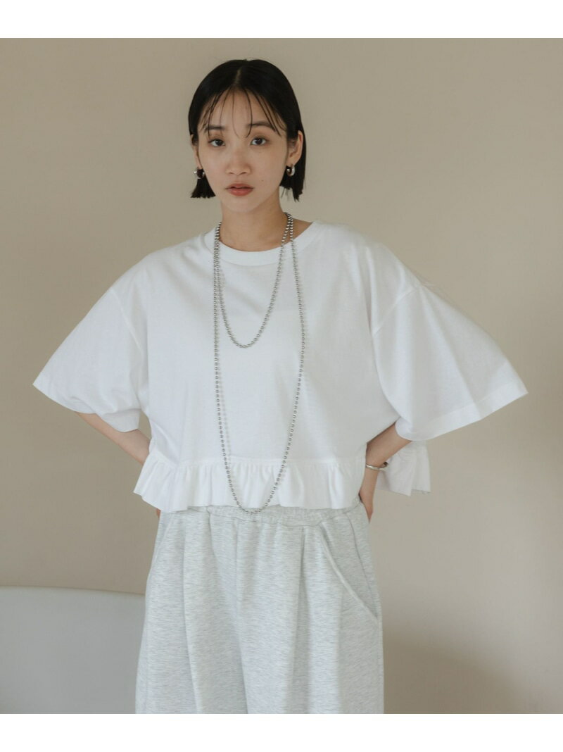樂天商城 - 【SALE／50%OFF】スソフリルTEE LOWRYS FARM ローリーズファーム トップス カットソー・Tシャツ ベージュ ブラック ホワイト【RBA_E】[Rakuten Fashion]
