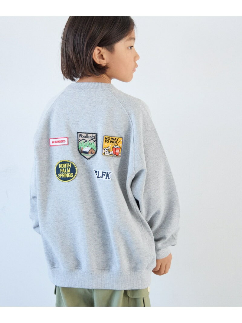 バックワッペンウラケプルオーバー LOWRYS FARM ローリーズファーム トップス スウェット・トレーナー グレー グリーン ネイビー[Rakuten Fashion]のサムネイル