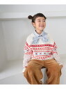 【SALE/30%OFF】【KIDS】5GJQニットLS LOWRYS FARM ローリーズファーム トップス ニット ブルー ホワイト【RBA_E】[Raku...