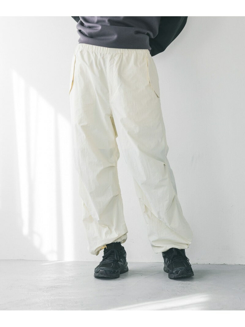 樂天商城 - 【SALE／40%OFF】【MENS】ナイロンパラシュートパンツ LOWRYS FARM ローリーズファーム パンツ その他のパンツ ホワイト ブラック【RBA_E】【送料無料】[Rakuten Fashion]