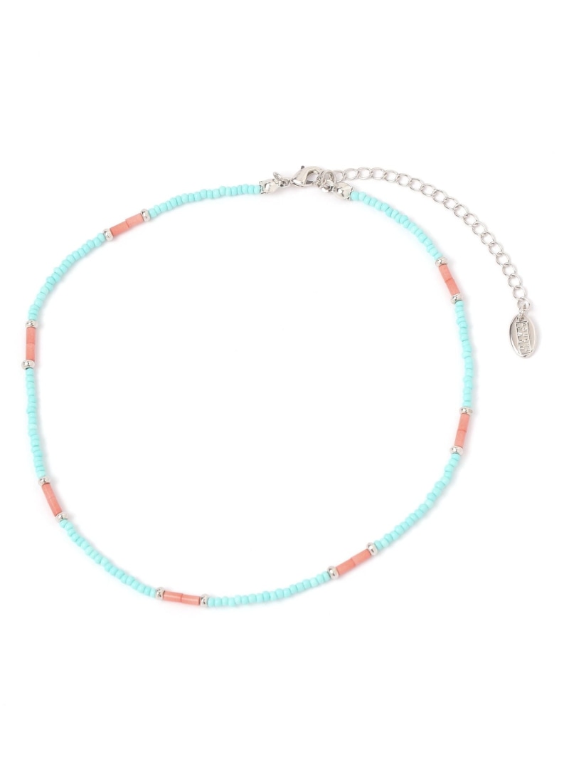 【SALE/50%OFF】ホソカラービーズネックレス LOWRYS FARM ローリーズファーム アクセサリー・腕時計 ネックレス ブルー レッド【RBA_E】...