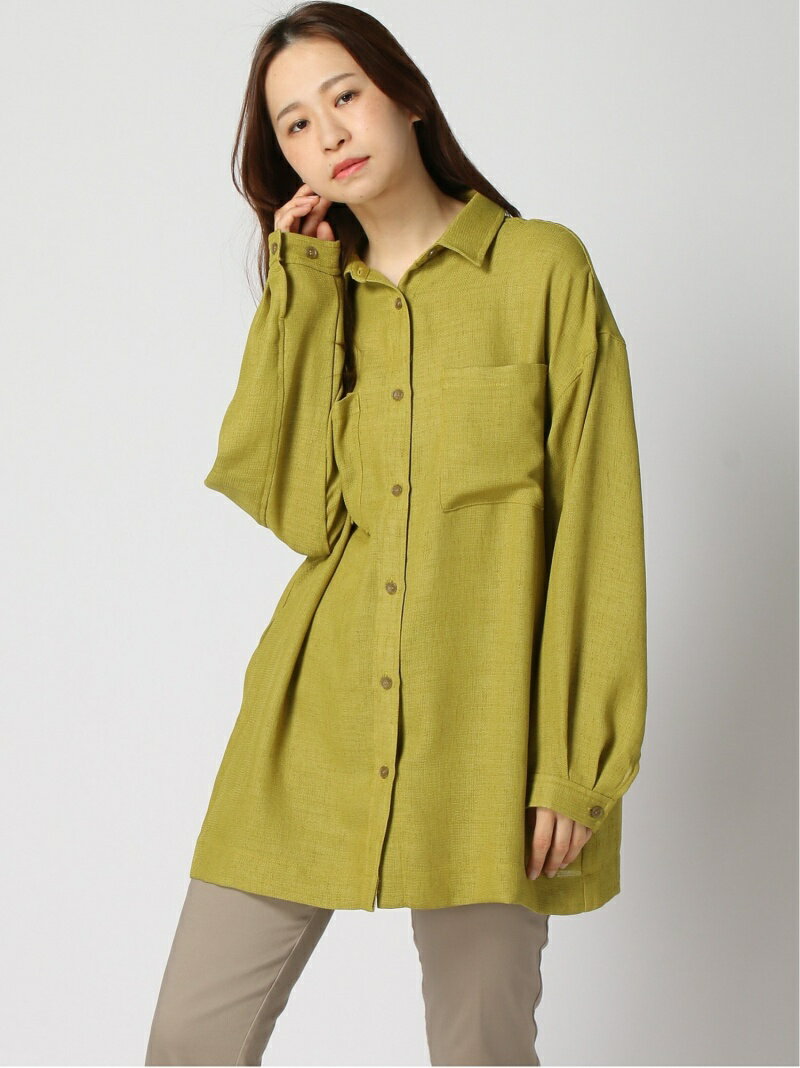 【SALE／36%OFF】メッシュルーズシャツLS LOWRYS FARM ローリーズファーム トップス シャツ・ブラウス ブラウン イエロー ベージュ【RBA_E】[Rakuten Fashion]のサムネイル