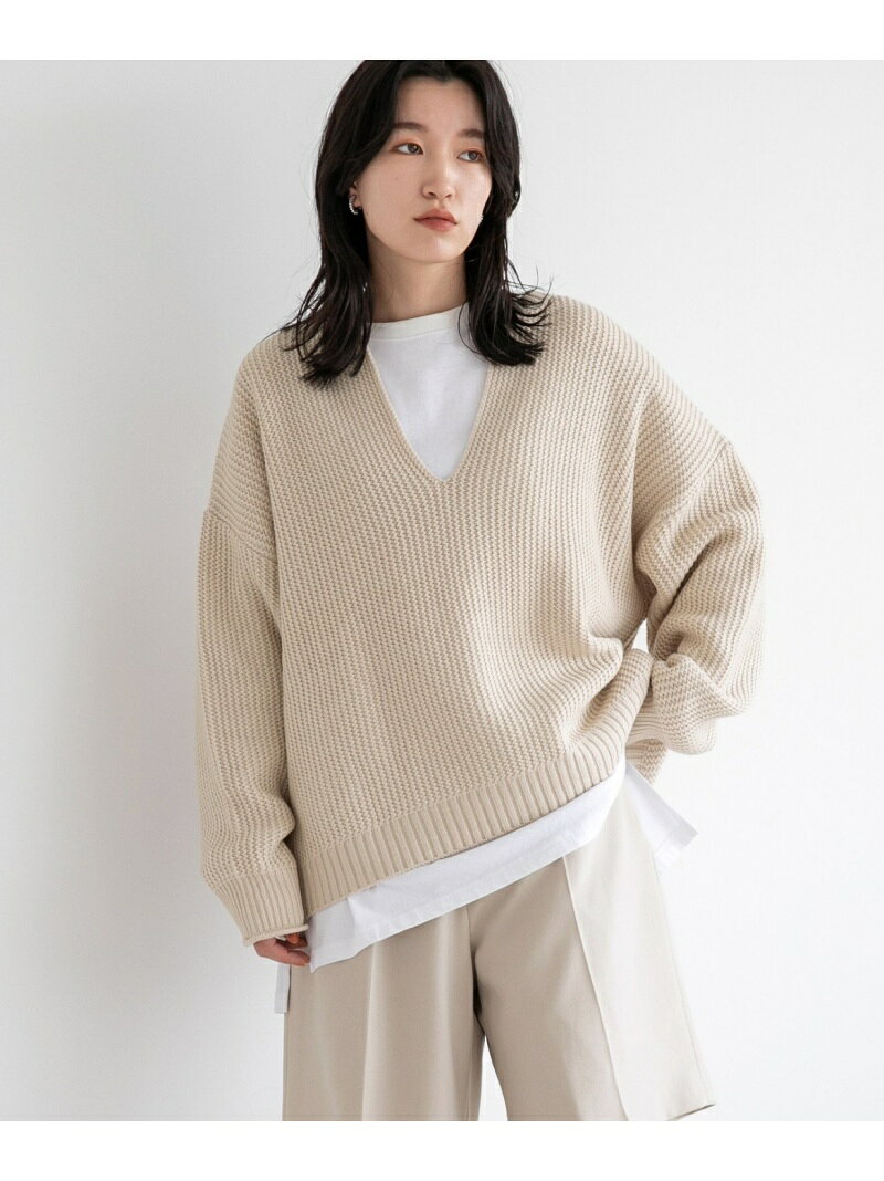 【SALE／52%OFF】(W)7GスリットPOLS LOWRYS FARM ローリーズファーム トップス ニット ベージュ オレンジ グリーン グレー ブラック【RBA_E】[Rakuten Fashion]のサムネイル