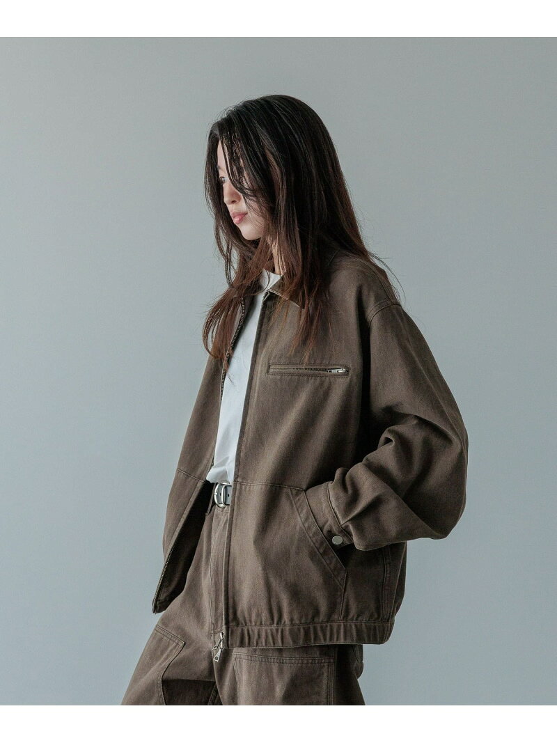 樂天商城 - デニムZIPブルゾン LOWRYS FARM ローリーズファーム ジャケット・アウター デニムジャケット ブラック ブラウン【送料無料】[Rakuten Fashion]