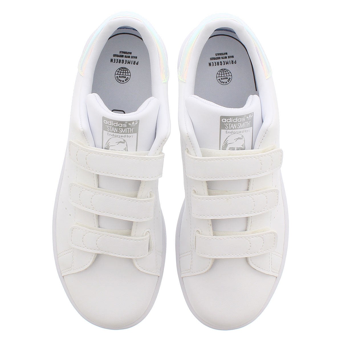【お買い物マラソンSALE】【キッズサイズ】【17.0〜21.5cm】 adidas STAN SMITH CF C アディダス スタンスミス CF C FTWR WHITE/FTWR WHITE/SILVER METALLIC fx7539