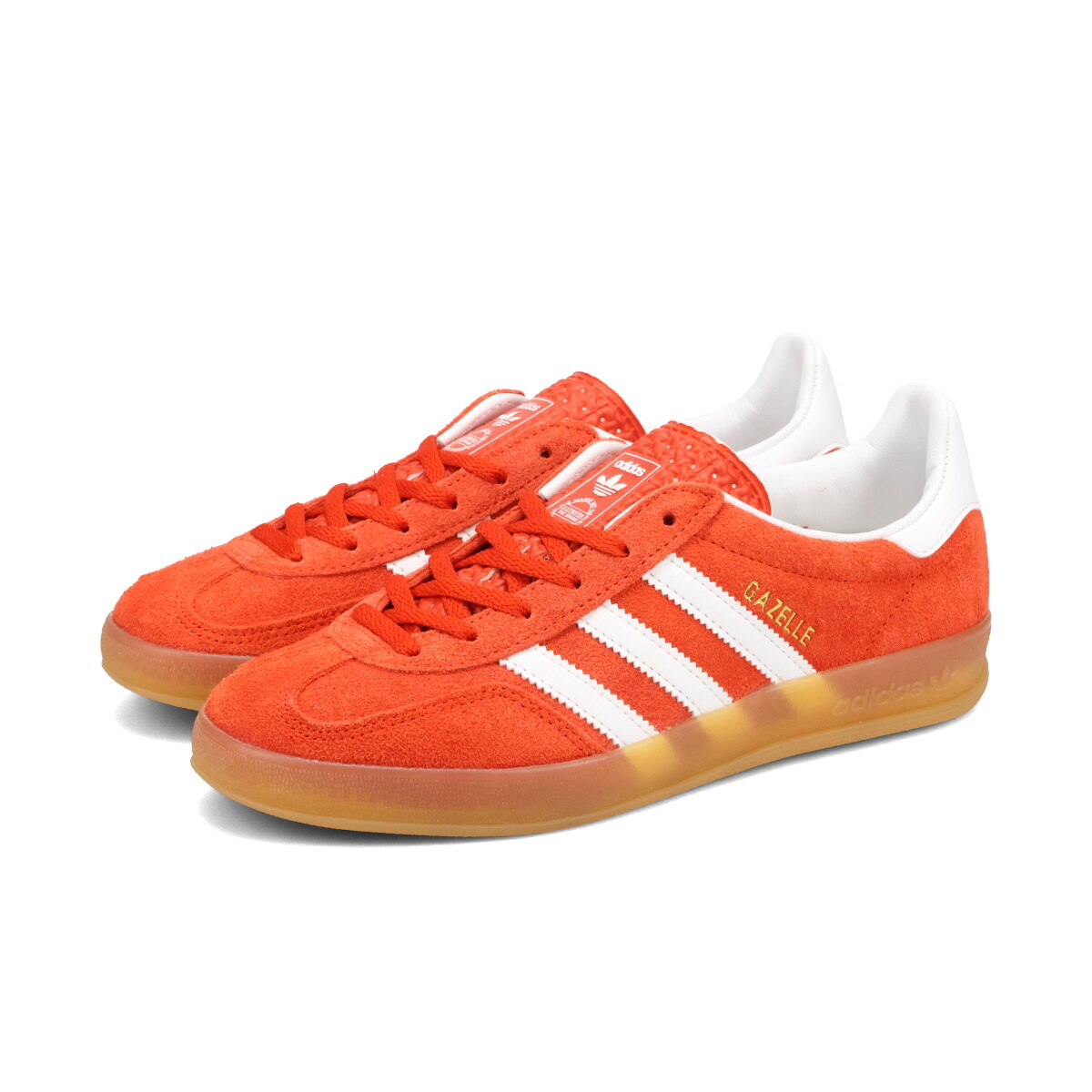 adidas GAZELLE INDOOR アディダス ガゼル インドア ウィメンズ スエード BOLD ORANGE/FTWR WHITE/GUM オレンジ ホワイト hq8718のサムネイル