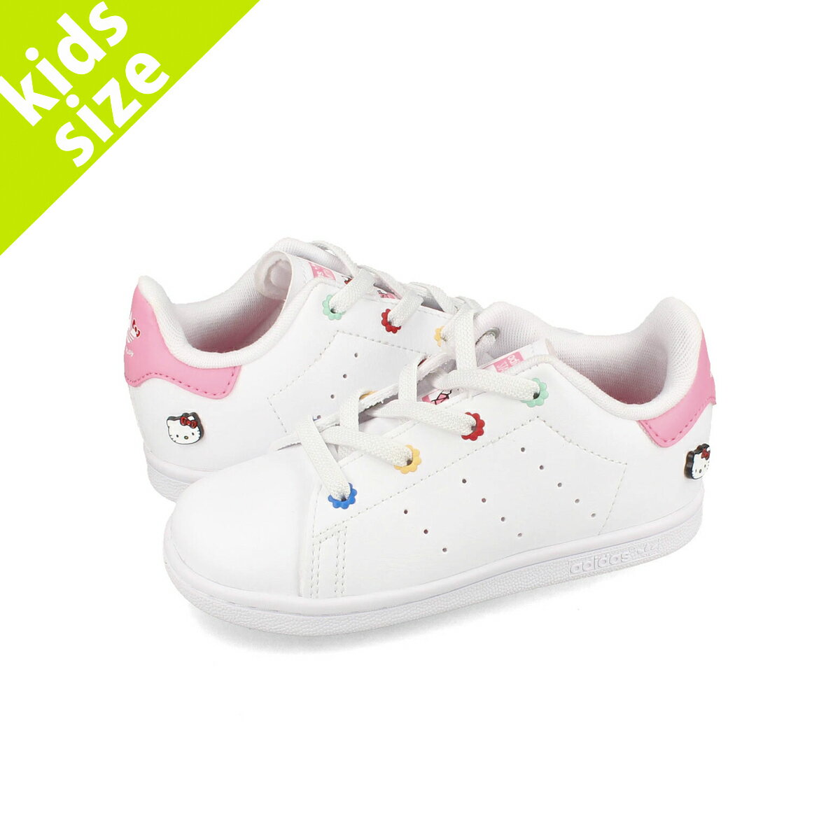 【楽天スーパーSALE】 15時迄のご注文で即日発送可 adidas STAN SMITH EL I HELLO KITTY アディダス スタンスミス EL I ハローキティ ベビー 子ども スニーカー ローカット FTWR WHITE/FTWR WHITE/BLISS PINK ホワイト id7232