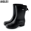 15時迄のご注文で即日発送可 AIGLE MYRICA MID エーグル ミリカ ミッド ラバーブーツ レディース ブーツ NOIR ブラック ZZFNB67-001