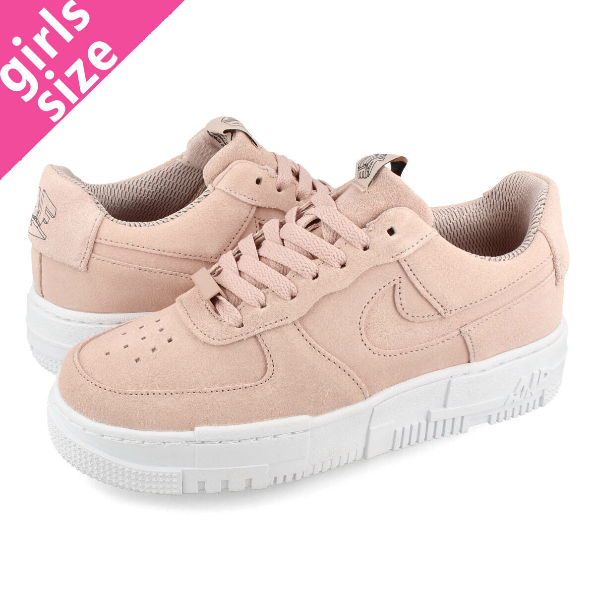 NIKE WMNS AIR FORCE 1 PIXCEL ナイキ ウィメンズ エアフォース 1 ピクセル PINK OXFORD/PINK OXFORD dq5570-600