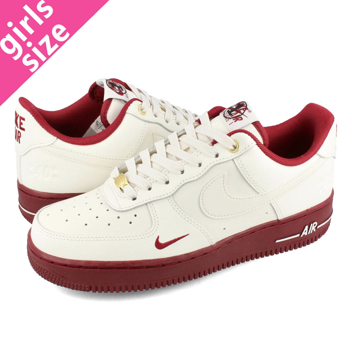 15時迄のご注文で即日発送可 NIKE WMNS AIR FORCE 1 '07 SE ナイキ ウィメンズ エアフォース 1 07 SE レディース スニーカー ローカット SAIL/TEAM RED/METALLIC GOLD/BLACK ホワイト レッド DQ7582-100