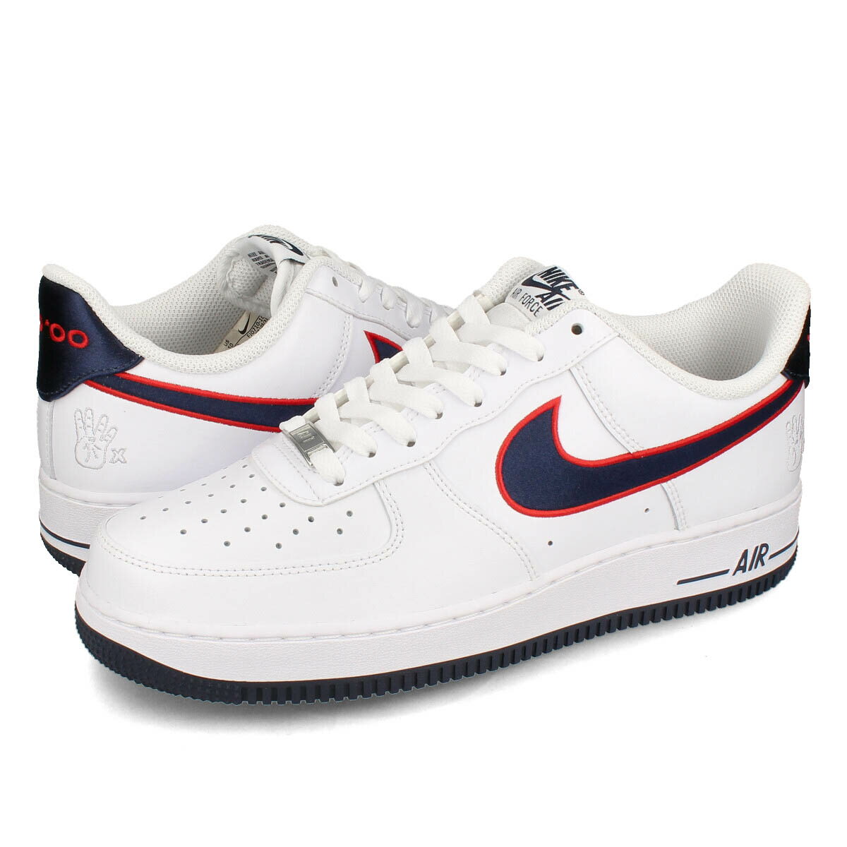 15時迄のご注文で即日発送可 NIKE WMNS AIR FORCE 1 '07  ナイキ ウィメンズ エアフォース 1 07 メンズ スニーカー ローカット WHITE/OBSIDIAN/UNIVERSITY RED/WOLF GREY ホワイト fj0710-100