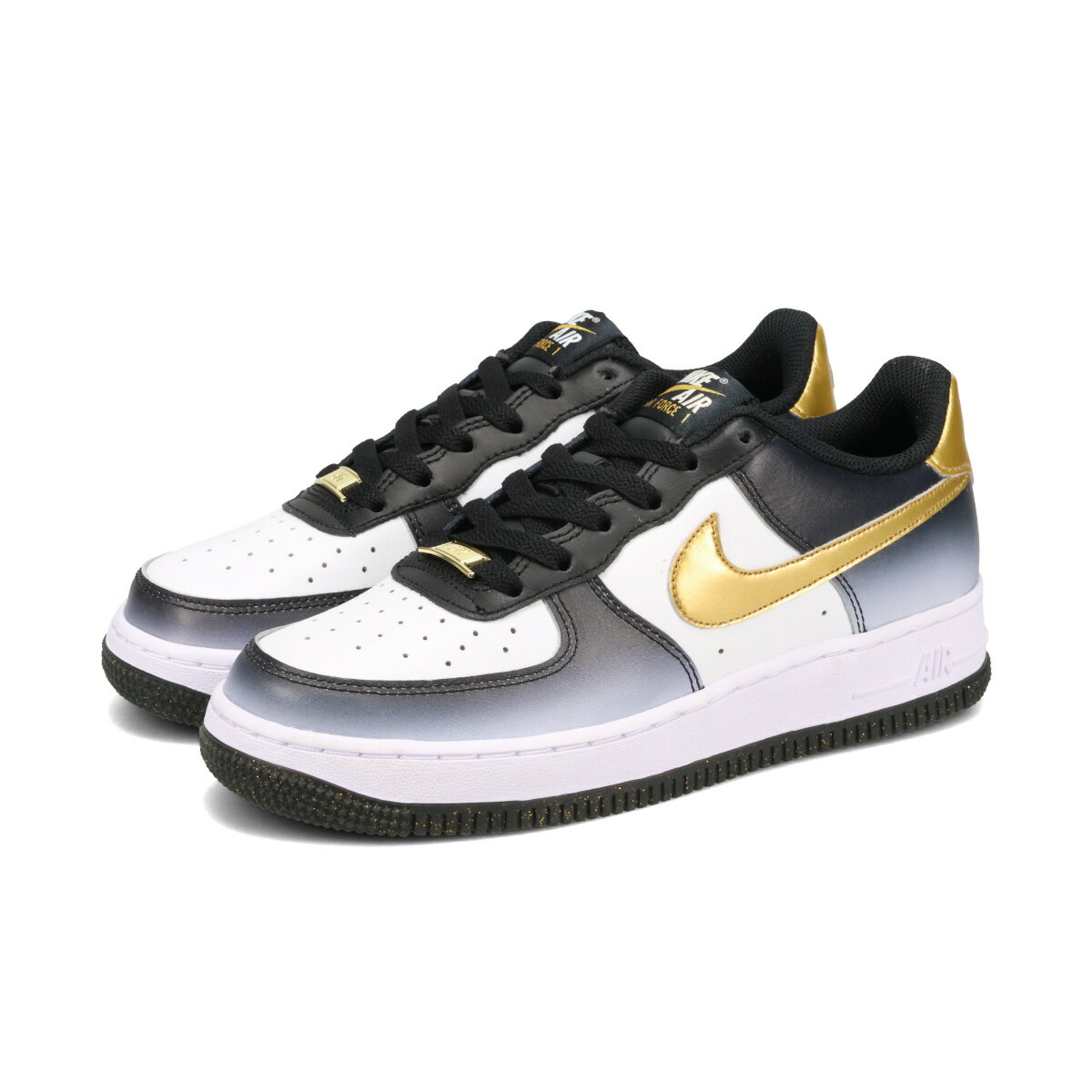  NIKE AIR FORCE 1 LOW GS × FOOT LOCKER ナイキ エア フォース 1 ロー GS × フットロッカー 海外限定 日本未発売モデル レディース スニーカー ローカット WHITE/BLACK/METALLIC GOLD ホワイト HJ9286-100