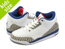 【キッズサイズ】【16-22cm】 NIKE AIR JORDAN 3 RETRO BP ナイキ エア ジョーダン 3 レトロ BP WHITE/FIRE RED/TRUE BLUE/CEMENT GREY